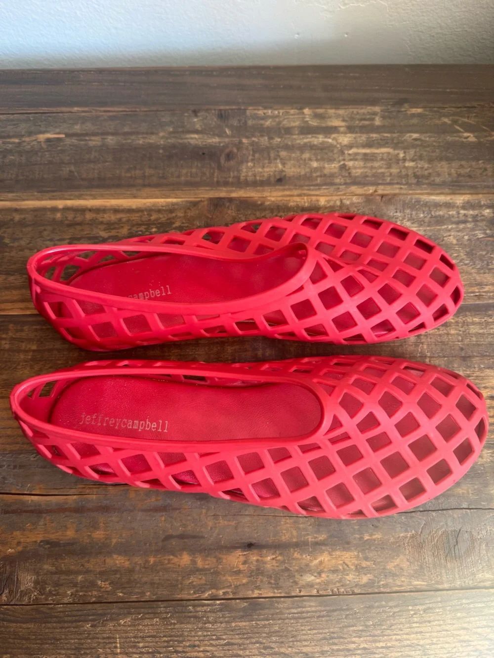 JEFFREY CAMPBELL Jeliz Matte Jelly Slip On Red Women’s Size 11
